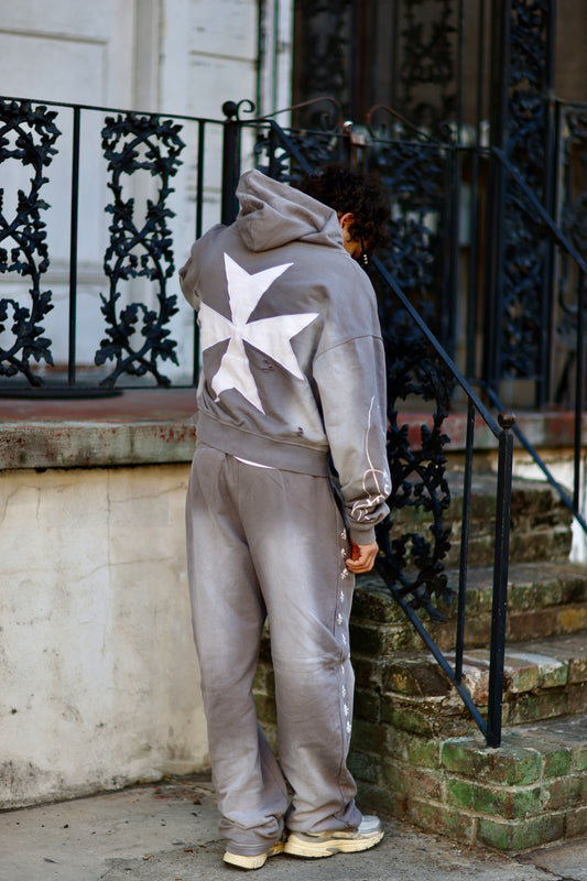 Divine Faded Sweatpants - GREY