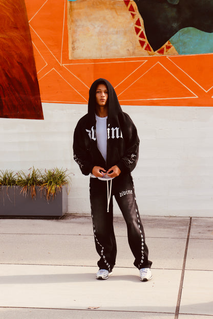 Divine Zip Up - BLACK